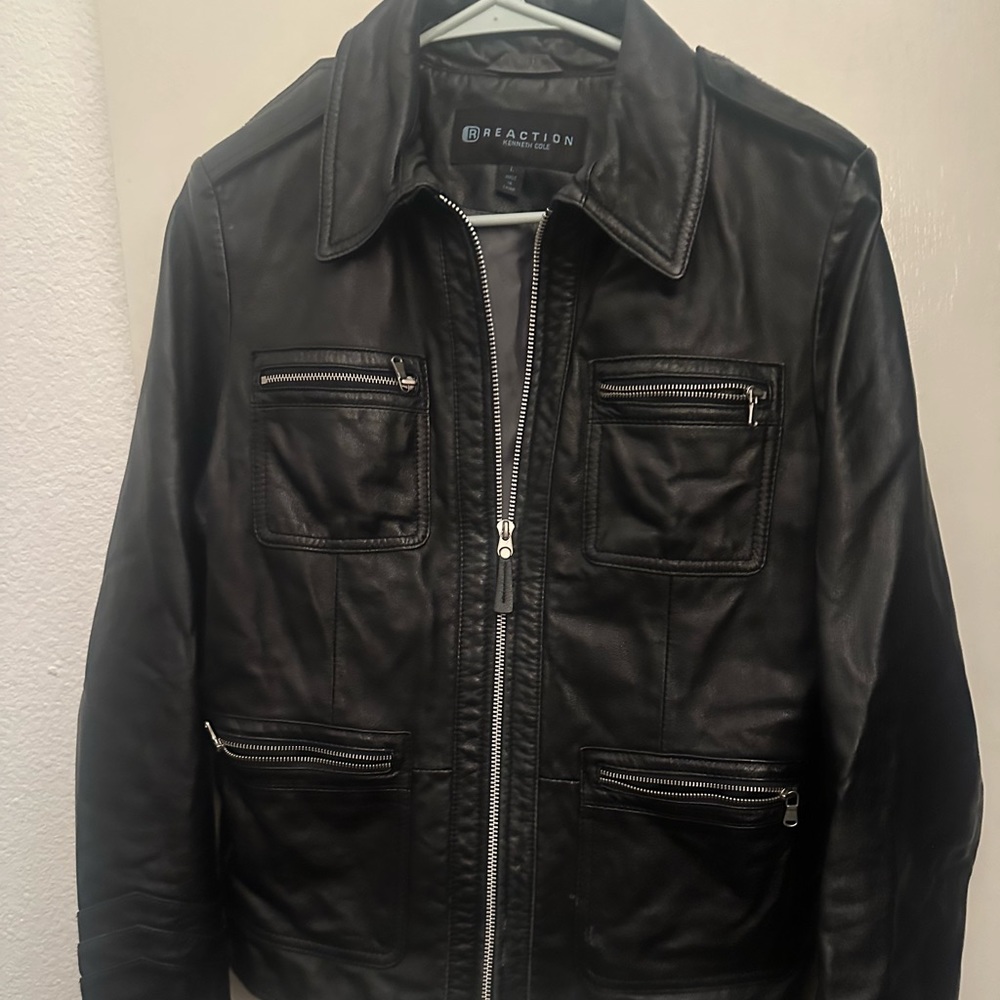 Women’s soft black leather jacket